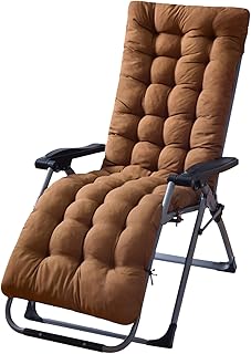 Lounge Chair Cushions, 67in x 22in Soft Thicken Chair Pad Rocking Seat Cushion with Tie, Zero Gravity Chair Cushion for Outdoor Indoor, Coffee