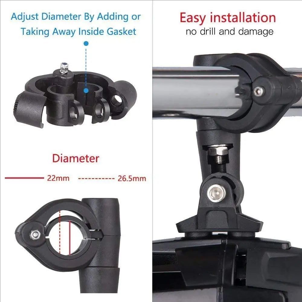 NEWFUN Faros adicionales para motocicleta, faro de moto, lámpara LED exterior para motocicletas, faros antiniebla, faros LED, IP67, 40 W, giratorio 360 grados, adecuado para motocicletas, vehículos