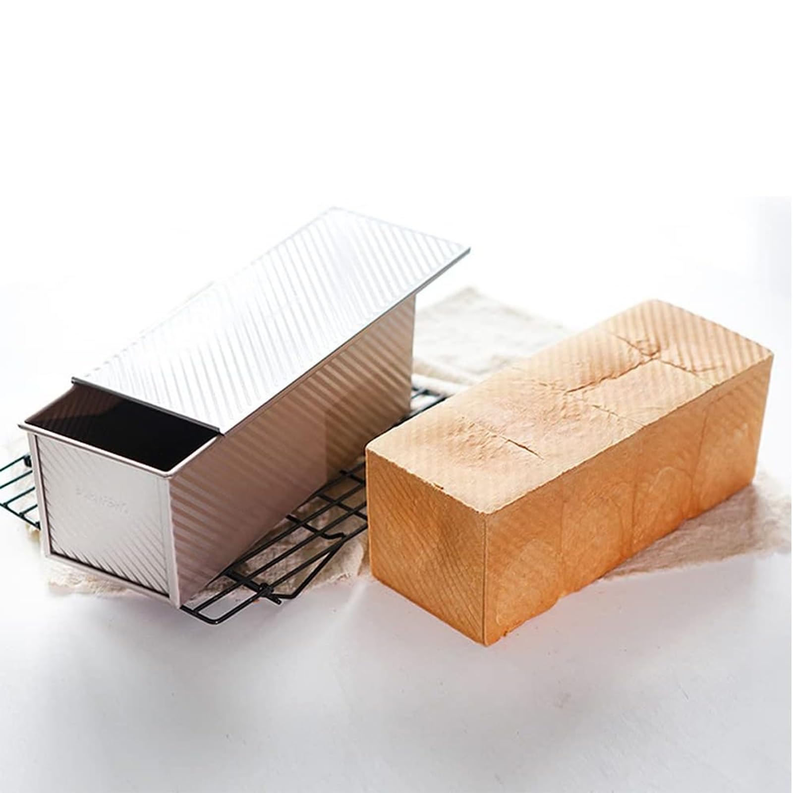 ZOFUN Brotbackform Mit Deckel 34,7cm - Antihaft Kastenform Für Toastbrot