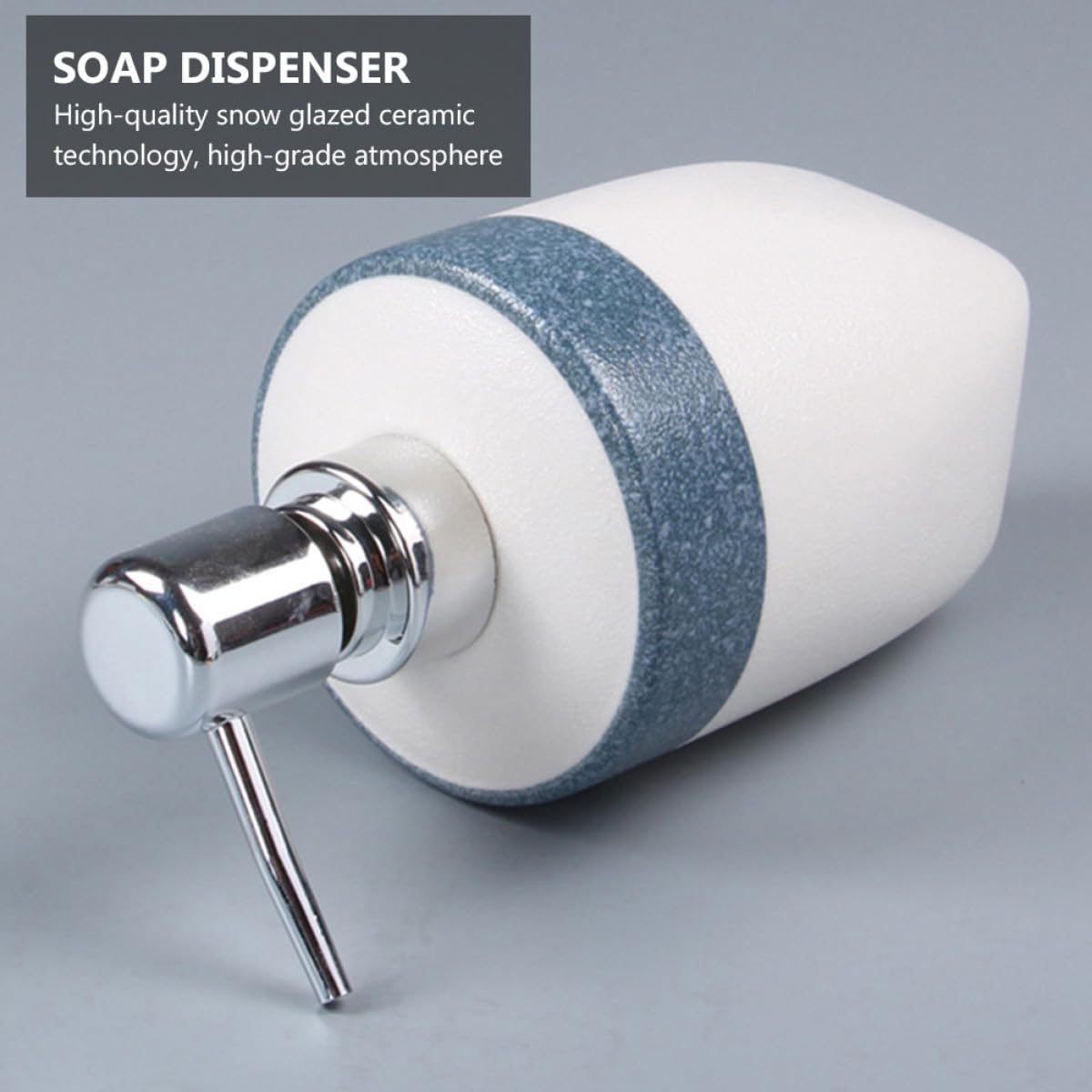 Badezimmer Zubehör Rutschfestes Design Keramik Blau mit Seifenspender Organizer und Zahnputzbecher Stilvolles Badaccessoire Vier Stück für Hotel und Haushalt