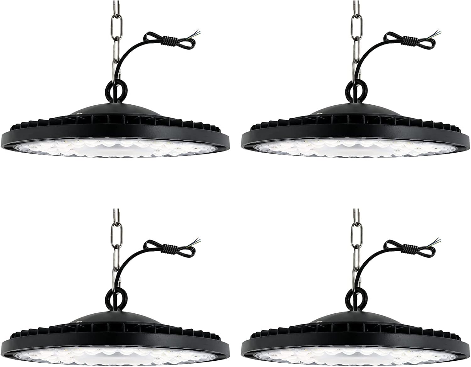 Jefedana (4packs) 200W LED UFO High Bay Light,20000LM Industrial UFO Lamp IP65 Waterproof UFO Lamp Cold White 6000K led Shop Lights Widely Used in Factories, Shopping Malls, Warehouses, Car Parks