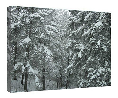 Toile Winter in Alberta 11 encadrée en bois pour créer un cocon scandinave à la maison