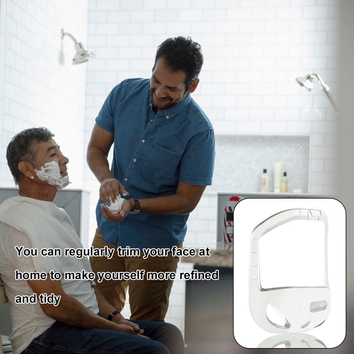 Modelli per Styling Barba Trasparenti, Pizzetto Modello da Barba, Modello per lo Styling Della Barba, Modelli da Barba da Uomo, 5 Diverse Dimensioni, per Uomo Rifinitura, Styling Barba