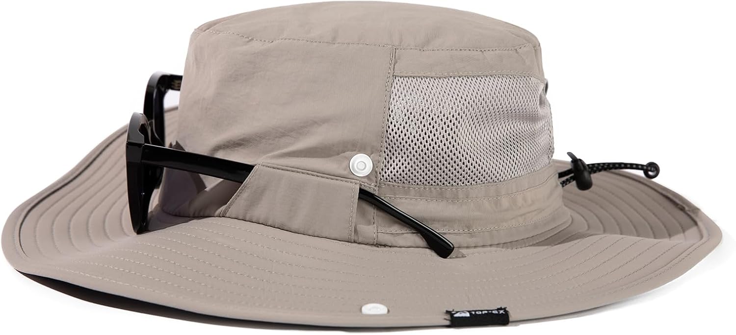 TOP-EX Women’s Wide Brim Sun Hat with Ponytail Hole UV 50 Summer Beach Sunhat for Fishing Hiking Outdoor Cooling Mesh - Image 6