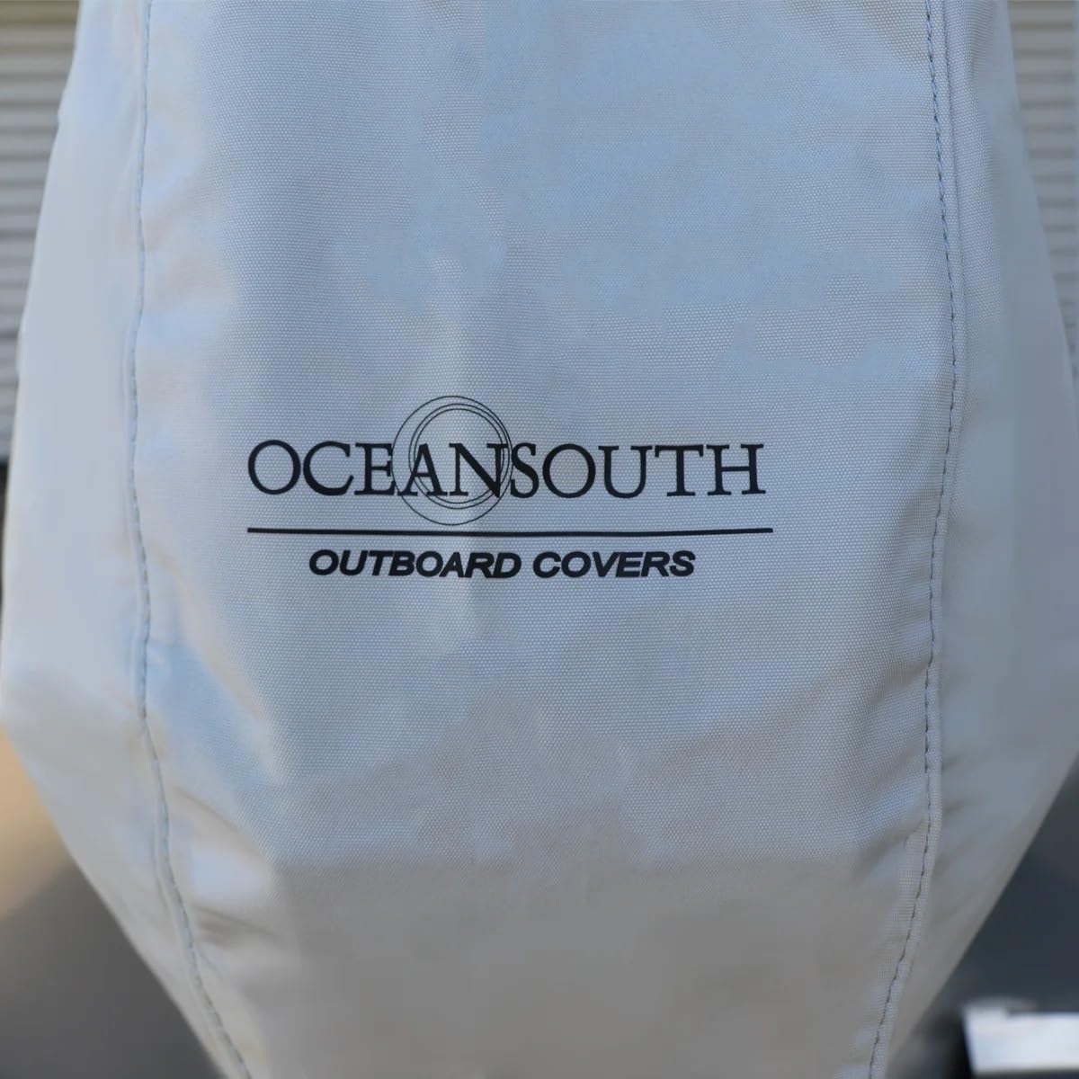 Oceansouth Universal-Vollabdeckung für Außenbordmotoren – 135–250 PS, Grau, Atlas Marine-Polyester 340 g/m², Wasserabweisend, UV-beständig, Reißverschluss mit Kordelzug