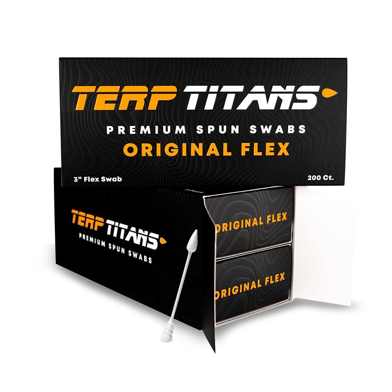 Terp Titans TerpTitans Original Flex – Hastes flexíveis de algodão com pontas espiral e fina, Pacote com 2