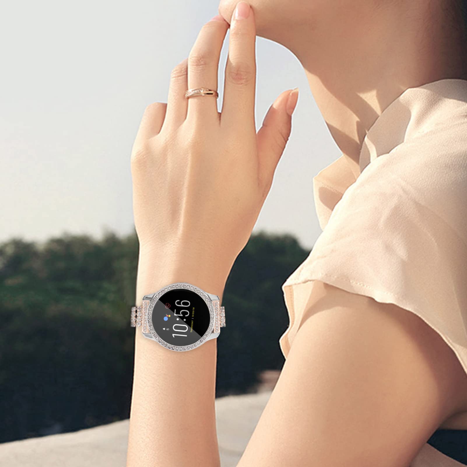 Hemobllo 5 Pièces Bracelet Dame Pièces Bracelet De Montre En Acier Inoxydable Dames Montres Galaxy Montre Active 2 Bandes Montres Pour Femmes Galaxy Montre 4 44Mm Professionnel Montre