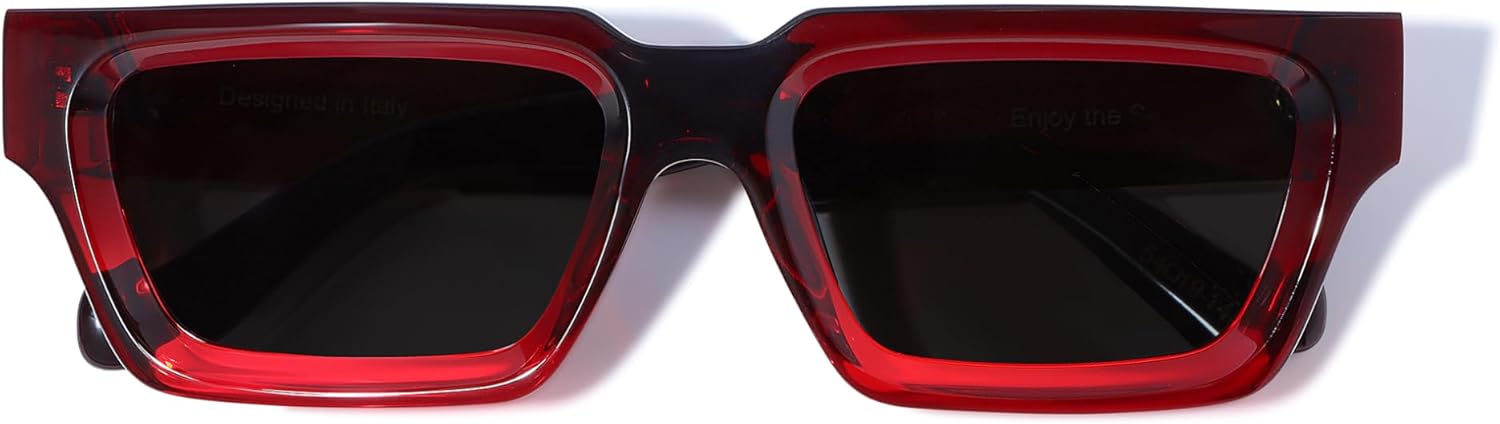 Non Polarized Acetate Sunglasses RY-A02 Frame with UV Protection Impact Resistant Nylon Lens Retro Unisex - Image 2