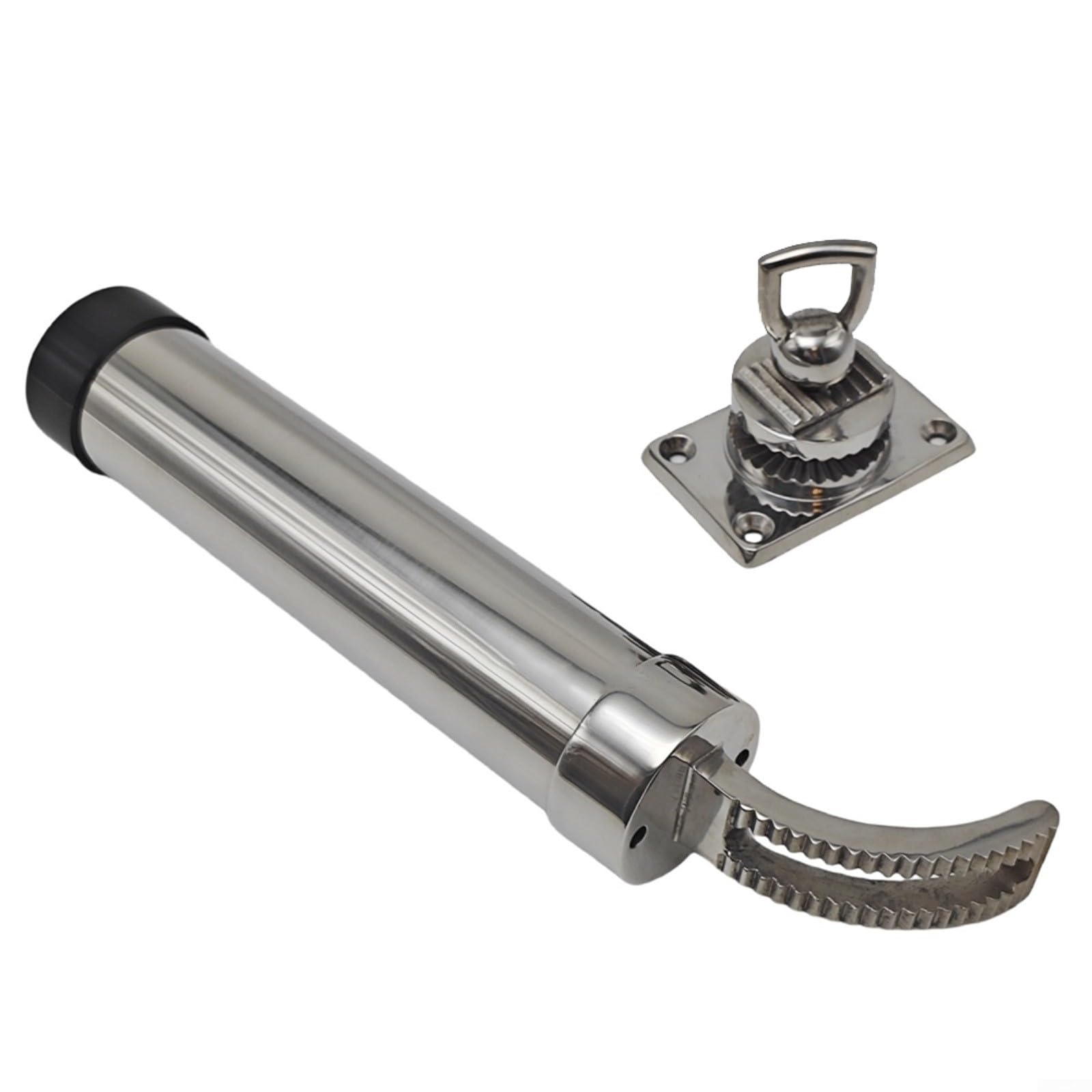 Support de canne à pêche marine en acier inoxydable 304, réglable et pivotant à 360°, support de pont pour yacht, base amovible avec doublure de canne