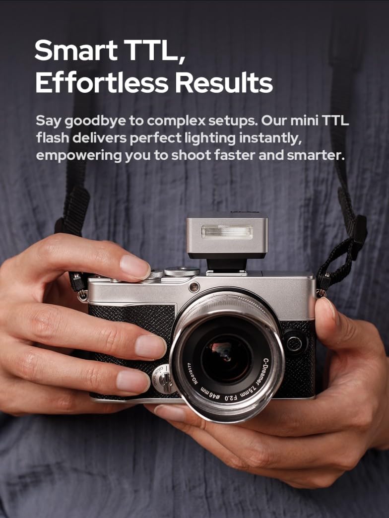 Godox iT20 R iT20R TTL Auto Mini Blitz für Ricoh GR IIIx GR III GR III HDF, TTL/Manuelle Modi, Magnetische Farbfilter Inklusive, 1,5s Recycling, Blitzschuhauslösung, USB-C Wiederaufladbarer Akku
