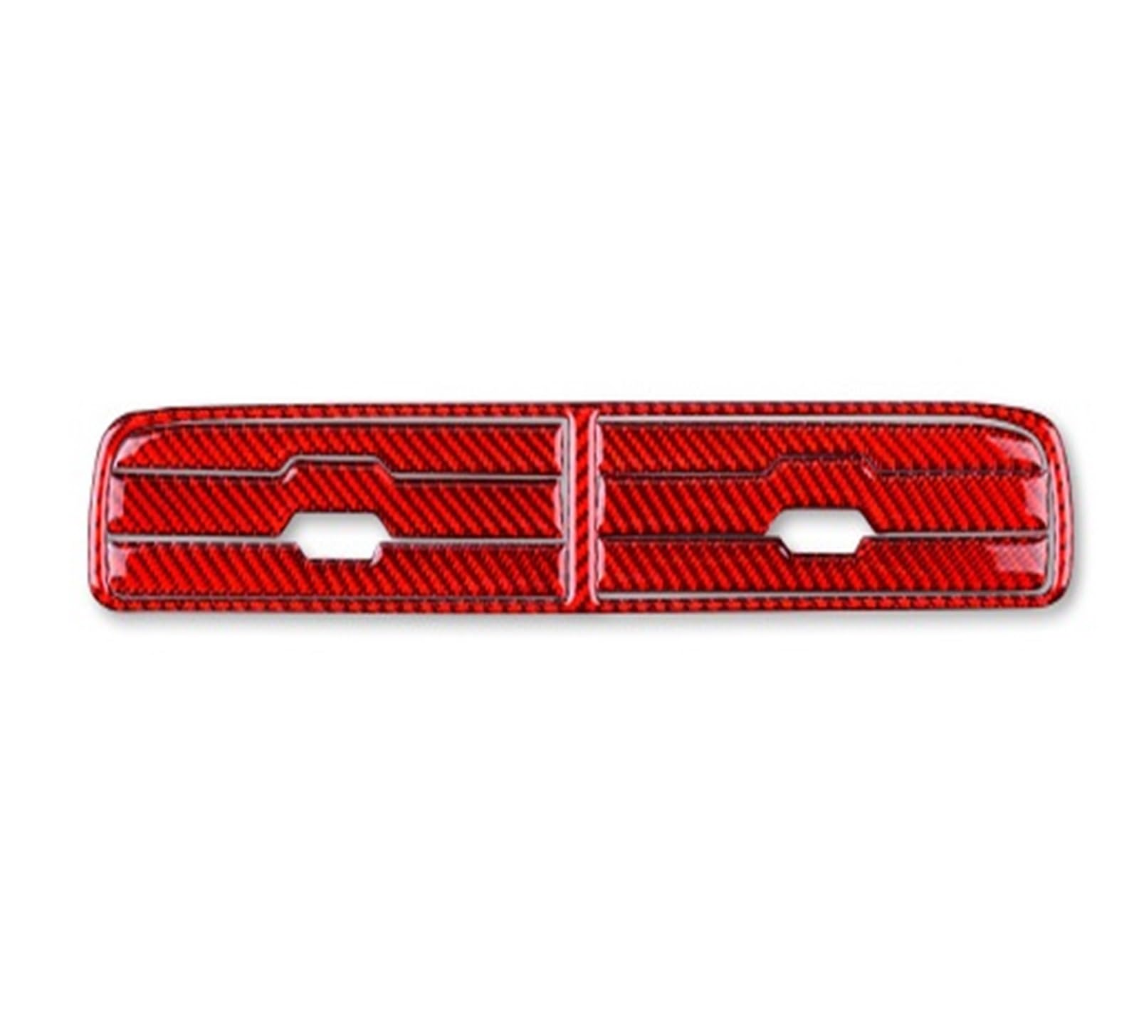 Interior Trim for Chevrolet for Camaro 2010 2011 Interior Trim Car Air Conditioning Switch Panel Cover Real Carbon Fiber Sticker Cover Trim Sticker(Air Vent Red)