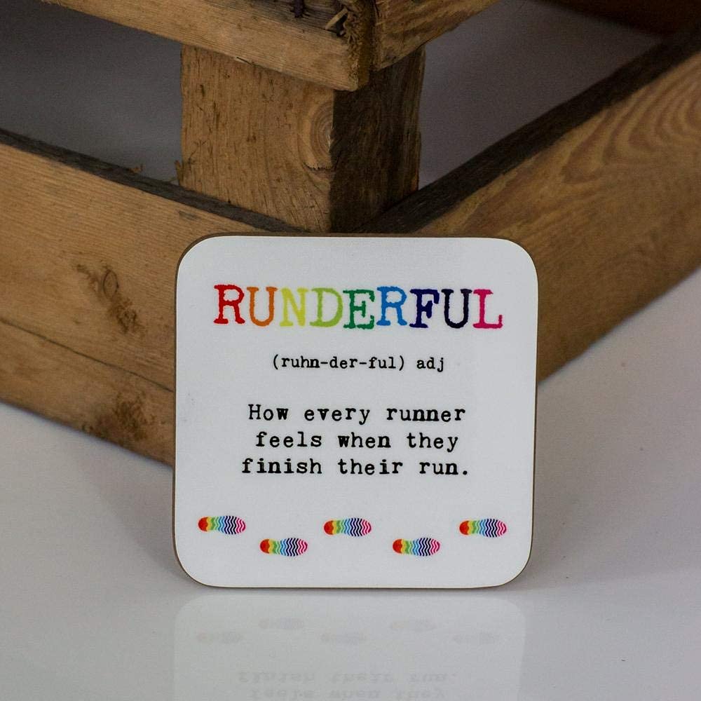 Motivational Running Gift - Runderful Coaster - Runner Motivation Print, Stocking Filler, Male or Female Runners Gifts idea - Image 2