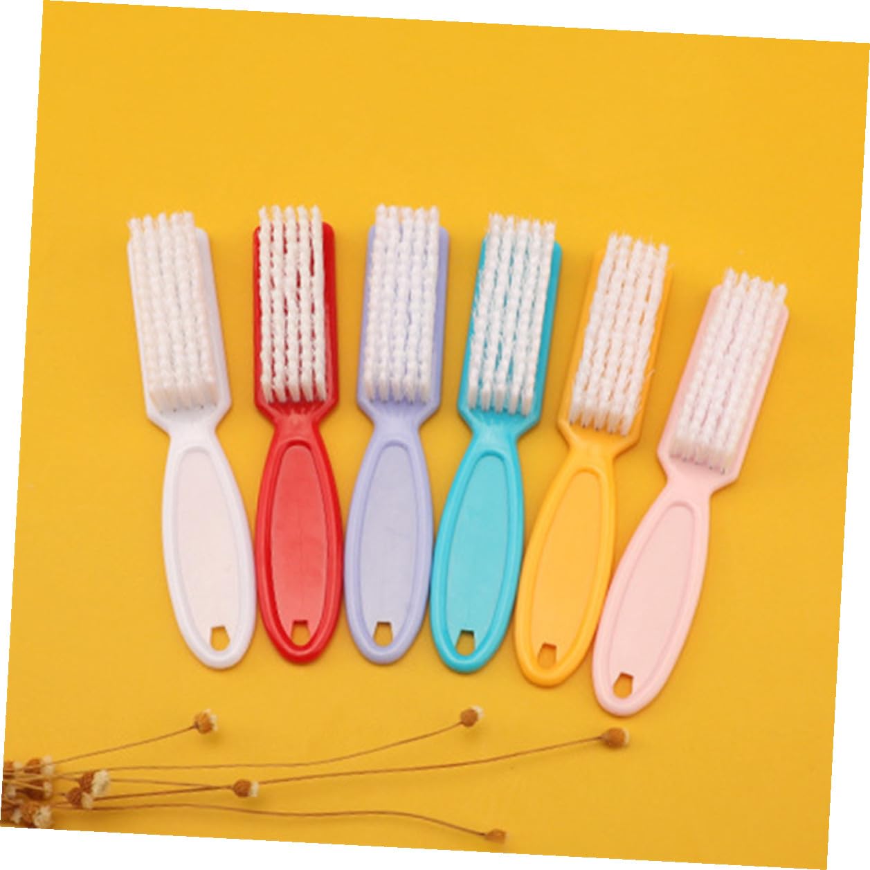 Cabilock Set 24 Pezzi Spazzole per Unghie Leggere in Plastico Impugnatura Ergonomica, Comode da Usare la Pulizia Manicure in Cucina e Lavanderia Colore Casuale
