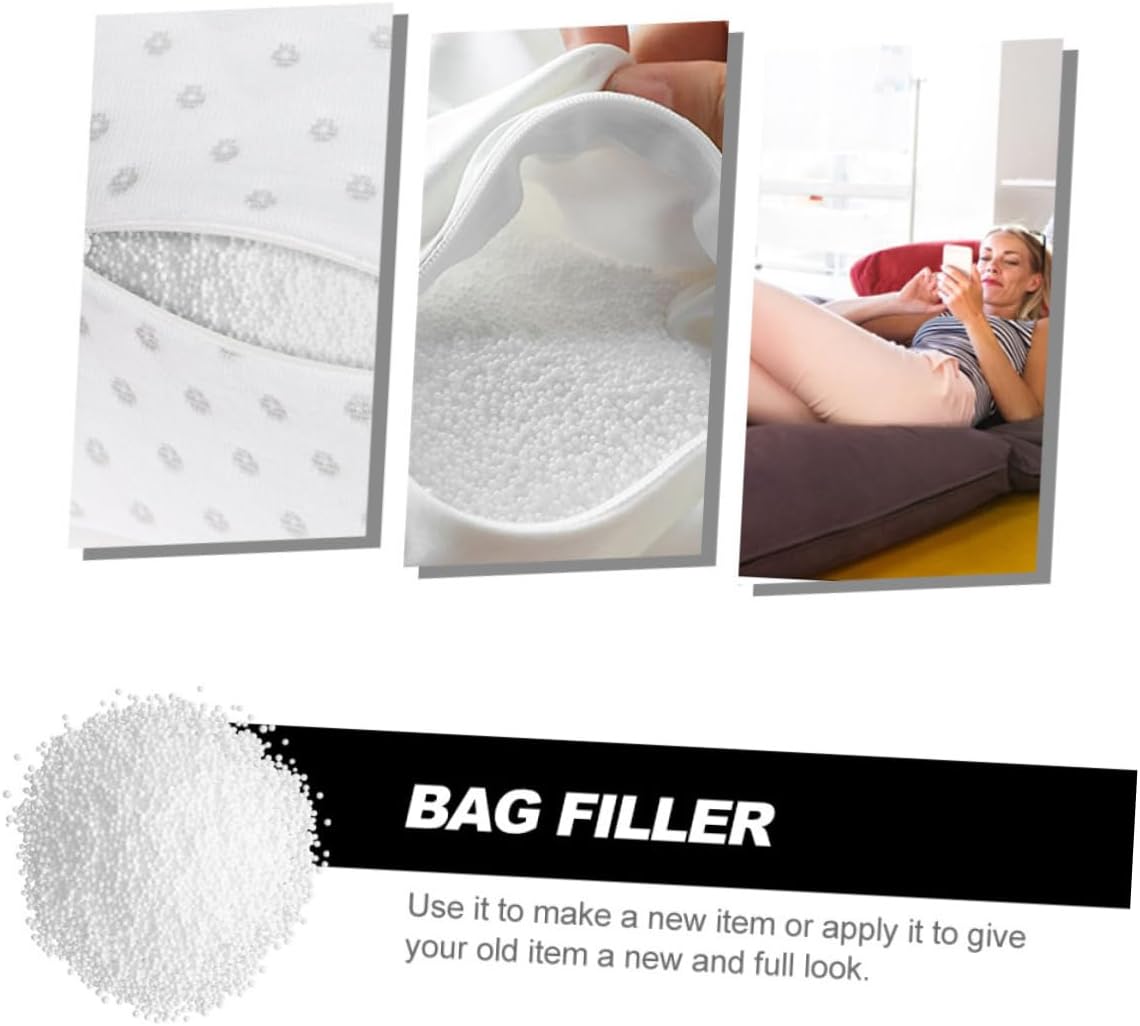 Cabilock 1pack Bean Bag Fillers Soft Shredded Particles for Couch Cushion Dog Bed Filling Lightweight Craft Stuffing for Decorative Use