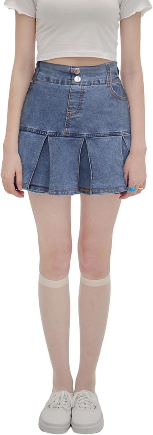 Toddler Little & Big Girl's High Waist School Uniform Elastic Waist Pleated Skirt with Shorts, US 2 Years - 14 Years - Image 7