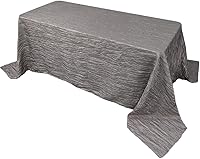 Vista 39 de YOUR CHAIR COVERS - Mantel rectangular de tafetán arrugado de 90 x 156 pulgadas, color marfil