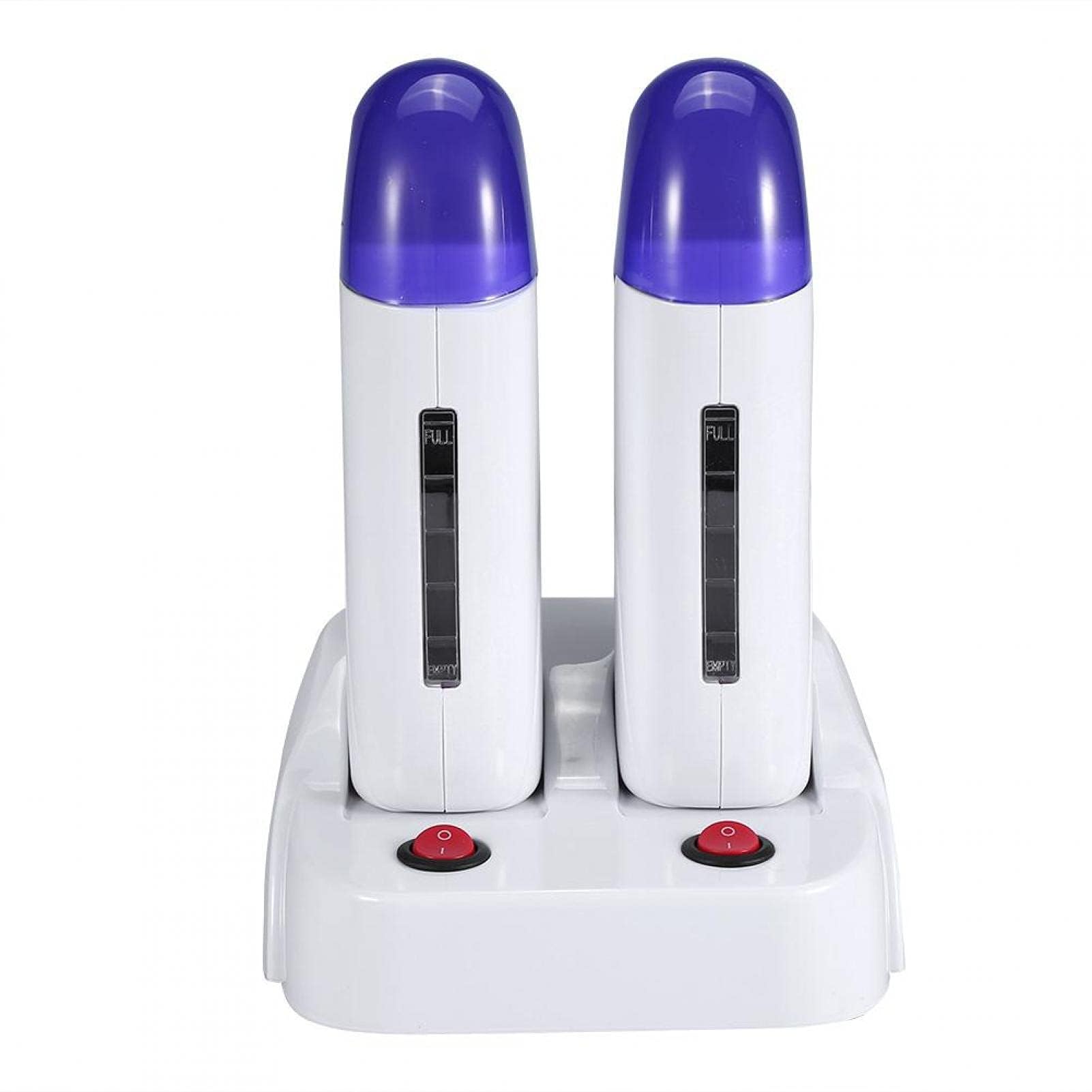 Agatige Roll-On Calentador De Cera, Profesional Plástico Portátil Máquina De Depilación Corporal Calentador Cera Depilatoria Ceras Roll On Maquina Ceras Caliente Para Pierna Axila Brazos(Dos Unidades)
