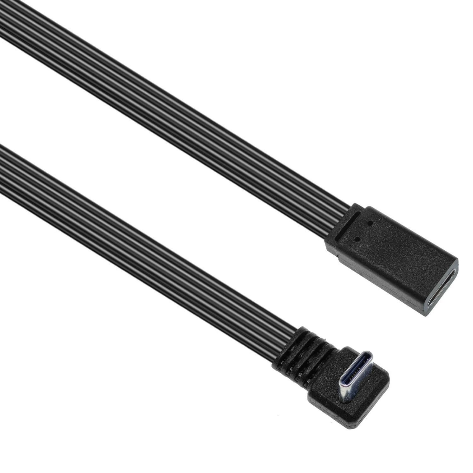 Fentency 10/20/30/50/100cm Type C to Type C Charging Data Cable 480Mbps USB C Male to Female Data Transfer Extension Flat Wire