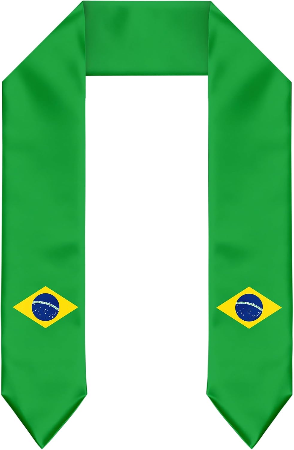 Brazil Flag Graduation Stole Graduation Sash Scarf for International Student Abroad Adult Unisex