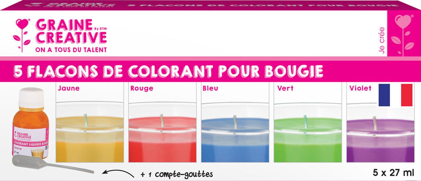 Colorants pour bougie MTD de couleur jaune rouge bleu vert violet pour cire