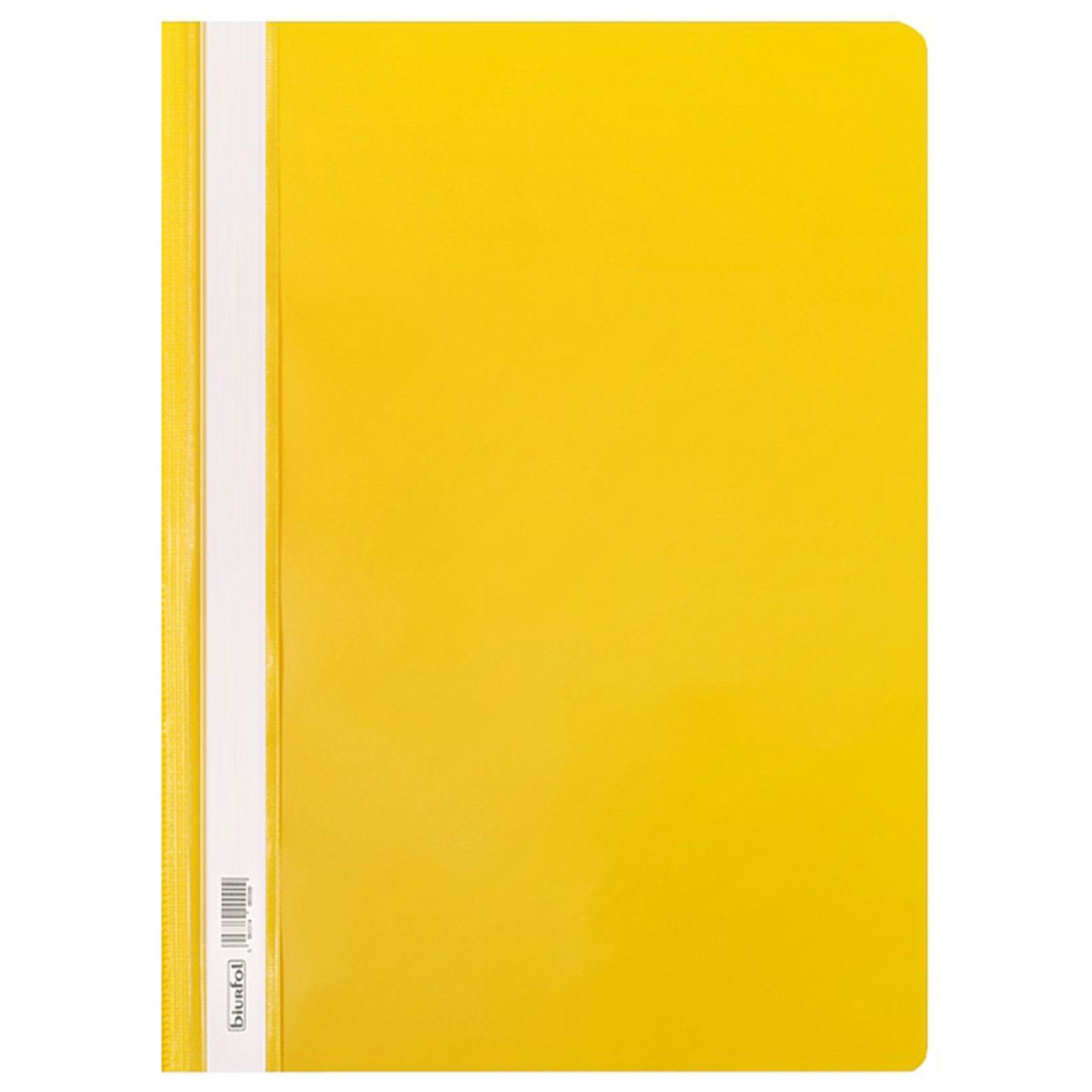 OFFICE CENTRE 10 x Yellow Clear Cover A4 Presentation Project Folders Hard Document File Organiser Holder Case 2 Prong Display