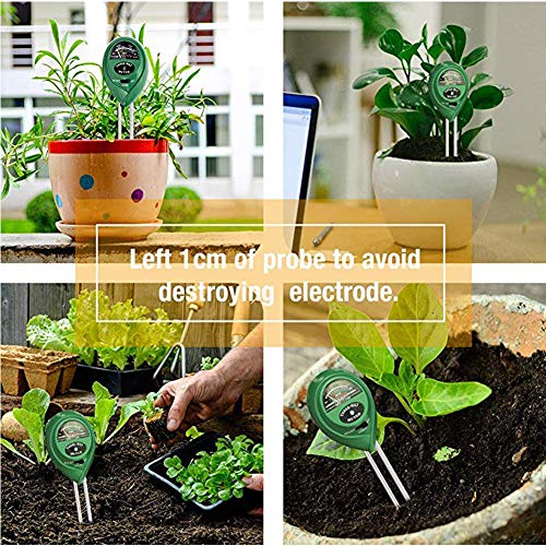 image for Lailieu Soil Test Kit 3-in-1 Soil Tester with Moisture,Light and PH Me