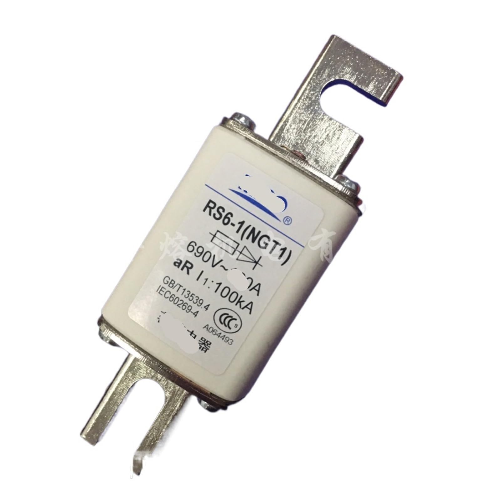 Fusible RS6-1 NGT1 200A pour tube carré boulon rapide 690V 1000V