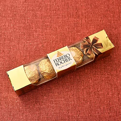 Image of TIED RIBBONS Bhai Dooj Gift Set for Brother with Chocolate - Ferrero Rocher Chocolates with Greeting Card and Kalawa Moli Roli Chawal Tika Hamper Pack
