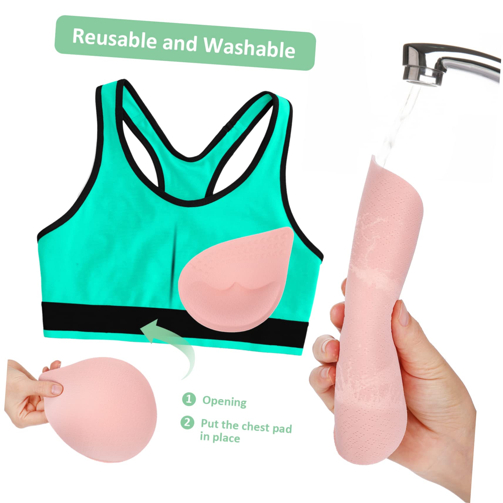Healvian Almohadillas de Sujetador Desmontables y Lavables 85d-90d 12 Pares