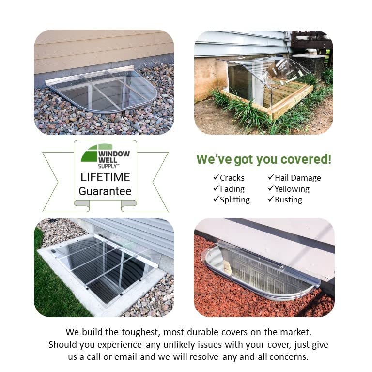 Miniatura 6 de Cubierta de pozo de policarbonato y aluminio, cubierta de ventana de plástico para ventanas de sótano, protector de ventana, cubierta de plástico