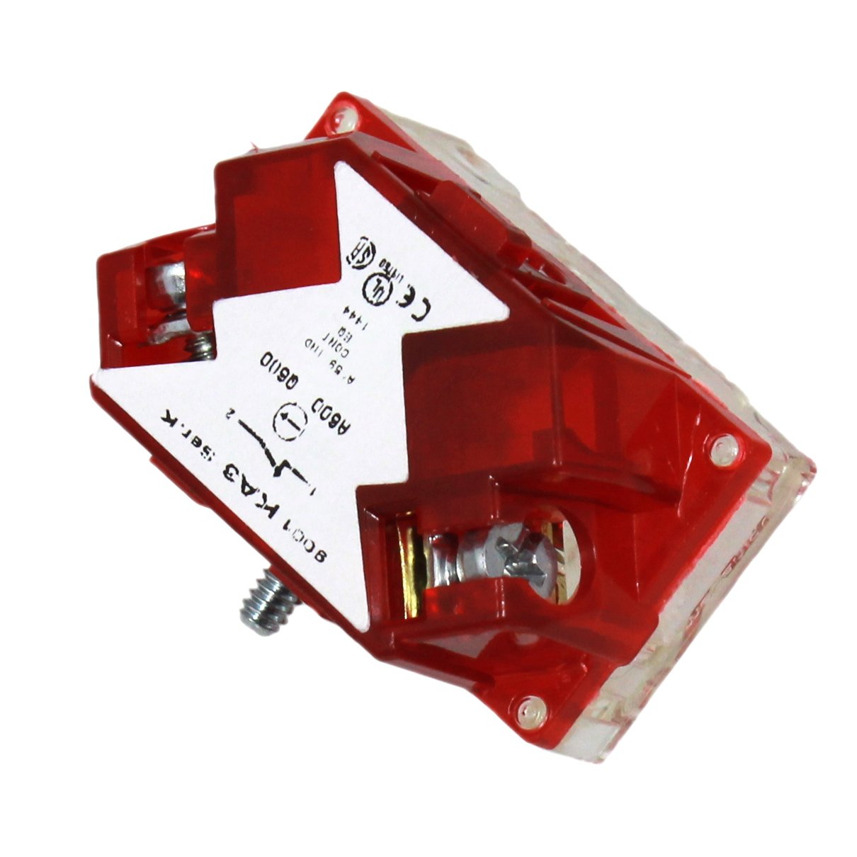 Contact Block, 10 A, 600 V, Fingersafe, 1 Pole, Screw, SPST-NC