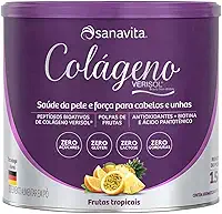 Sanavita Colágeno Hidrolisado Verisol - Pele e Cabelos - Frutas Tropicais - 150g