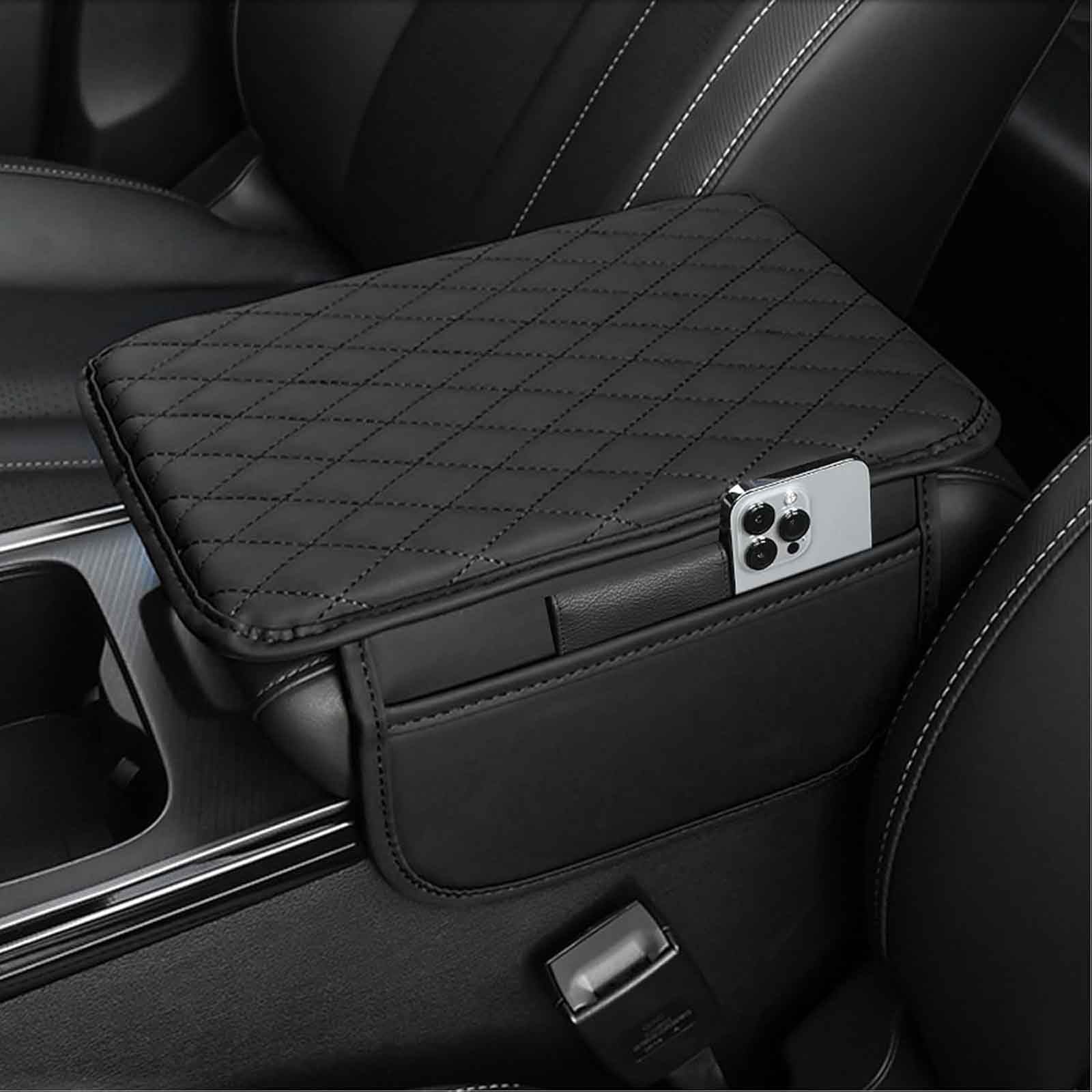 Xlkwnnad A/Black Xlkwnnd Cr Rmrest Cushion For Bmw 4 Series F32 F33 F36 G22 G23 G26 I4 Gt M4 420D 430I, Universl Cr Rm Rest Mt Memory Fom Center Console Cover Pd With Side Storge Bg Interior Ccessories