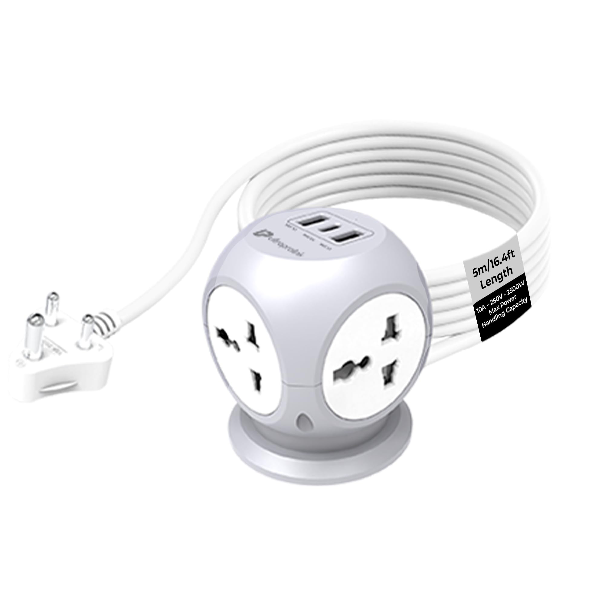 UltraProlink 7 in 1 Cube Extension Board Power Strip Multi-Ports