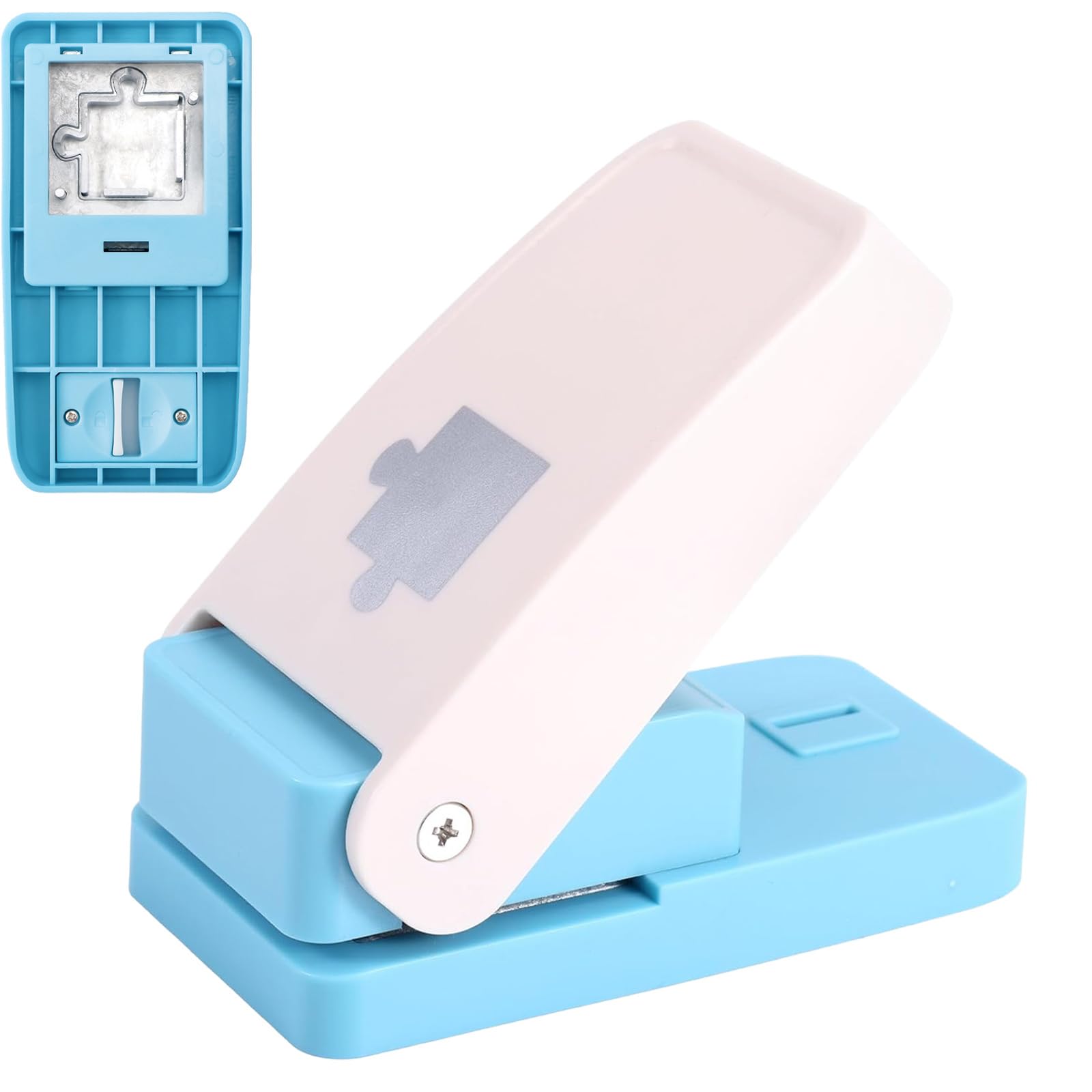 Puzzle Punch | 1" Puzzle Hole Puncher | Portable Puzzles Pieces Punching Machine | Cardboard Jigsaw Cutter | Customized Puzzles from Photos | for Personalized Customized Pictures Craft Making Tool