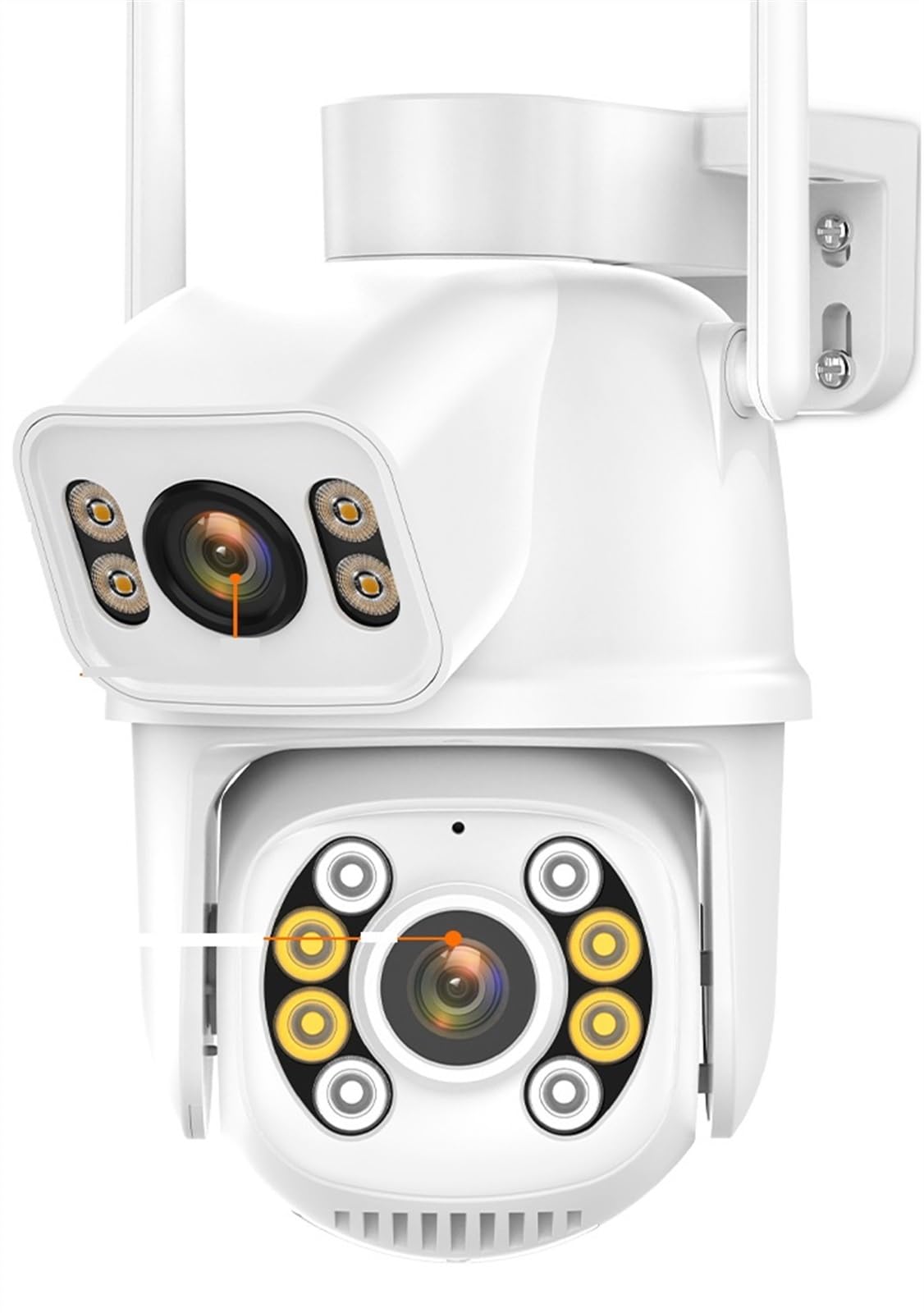 Kamera bezpieczeństwa, Kamera IP 4K 8MP podwójny obiektyw ekran kamera PTZ zewnętrzna 4MP AI automatyczne śledzenie bezpieczeństwa P2P nadzór wideo(4MP Add 32G)