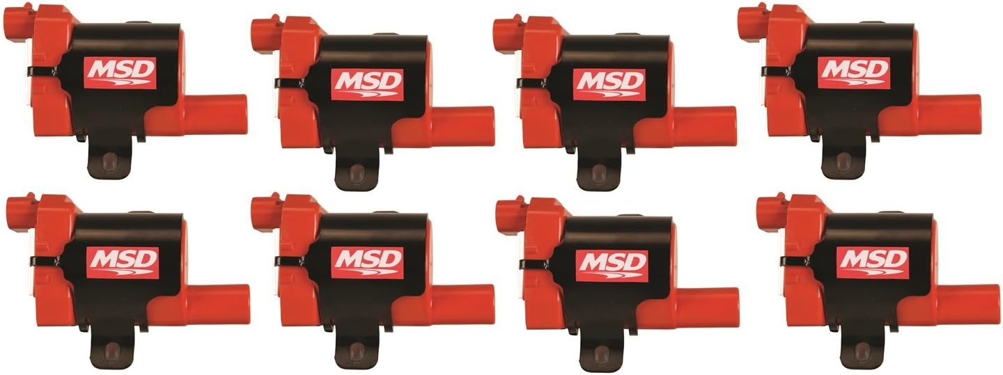 MSD 82638 Ignition Coil Blaster LS Series, Red, 8-Pack