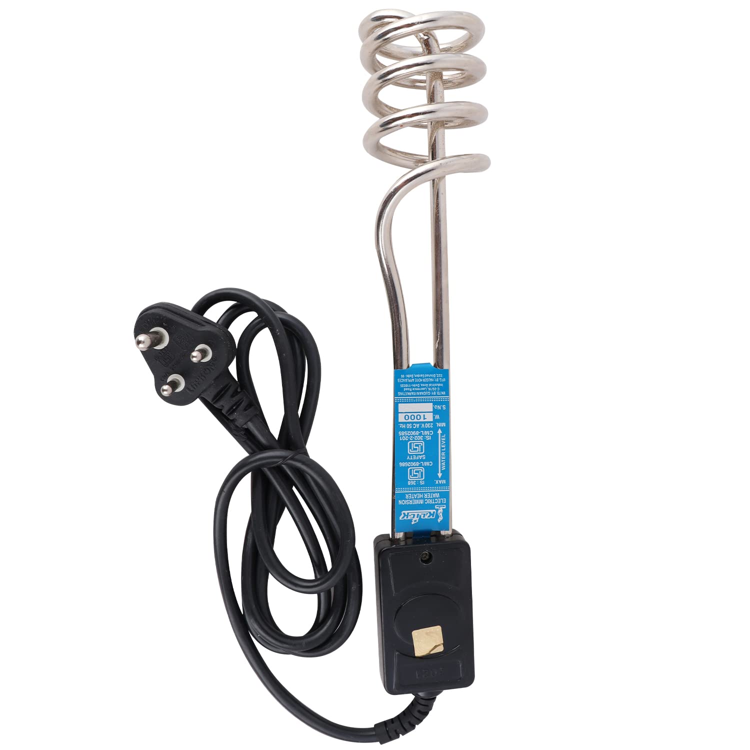 KLICK Immersion-218 Gold Immersion Heater, Heating Rod, Water Heater, Heating  Coil for Hot Water, Shock Proof, Anti Corrosive, Water Boiler (1000W) :  Amazon.in: Home u0026 Kitchen