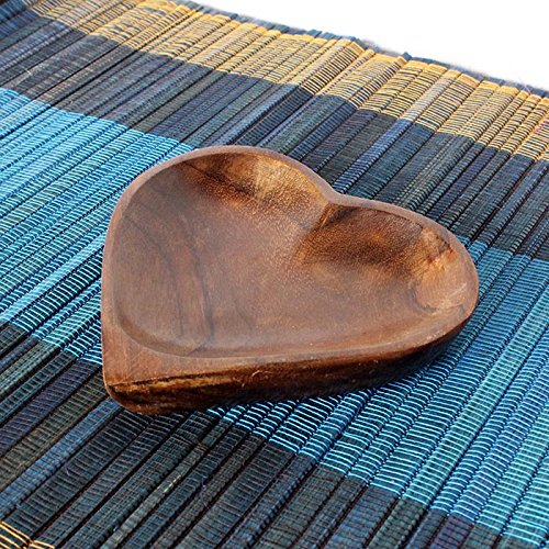 ハートのトレイ プレート 小物入れ アクセサリートレイ 天然木 木製 ウッド エスニック アジアン雑貨 バリ雑貨 インテリア バリ風 可愛い