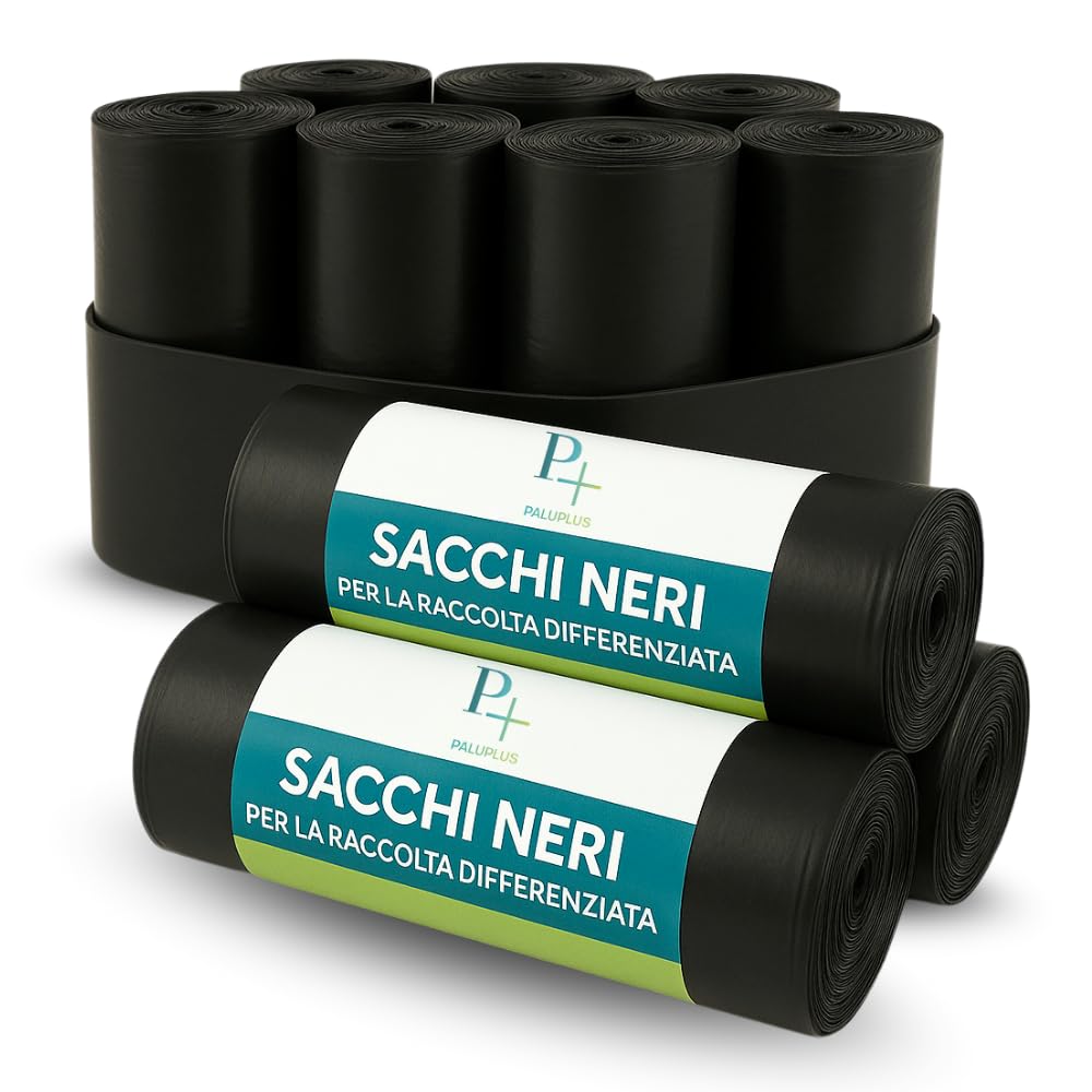 Virsus 20 Kg di Sacchi Neri per Spazzatura Ultra Resistenti 90x120 cm, Sacchi Condominali ad Alto Spessore per Spazzatura di Grande Resistenza
