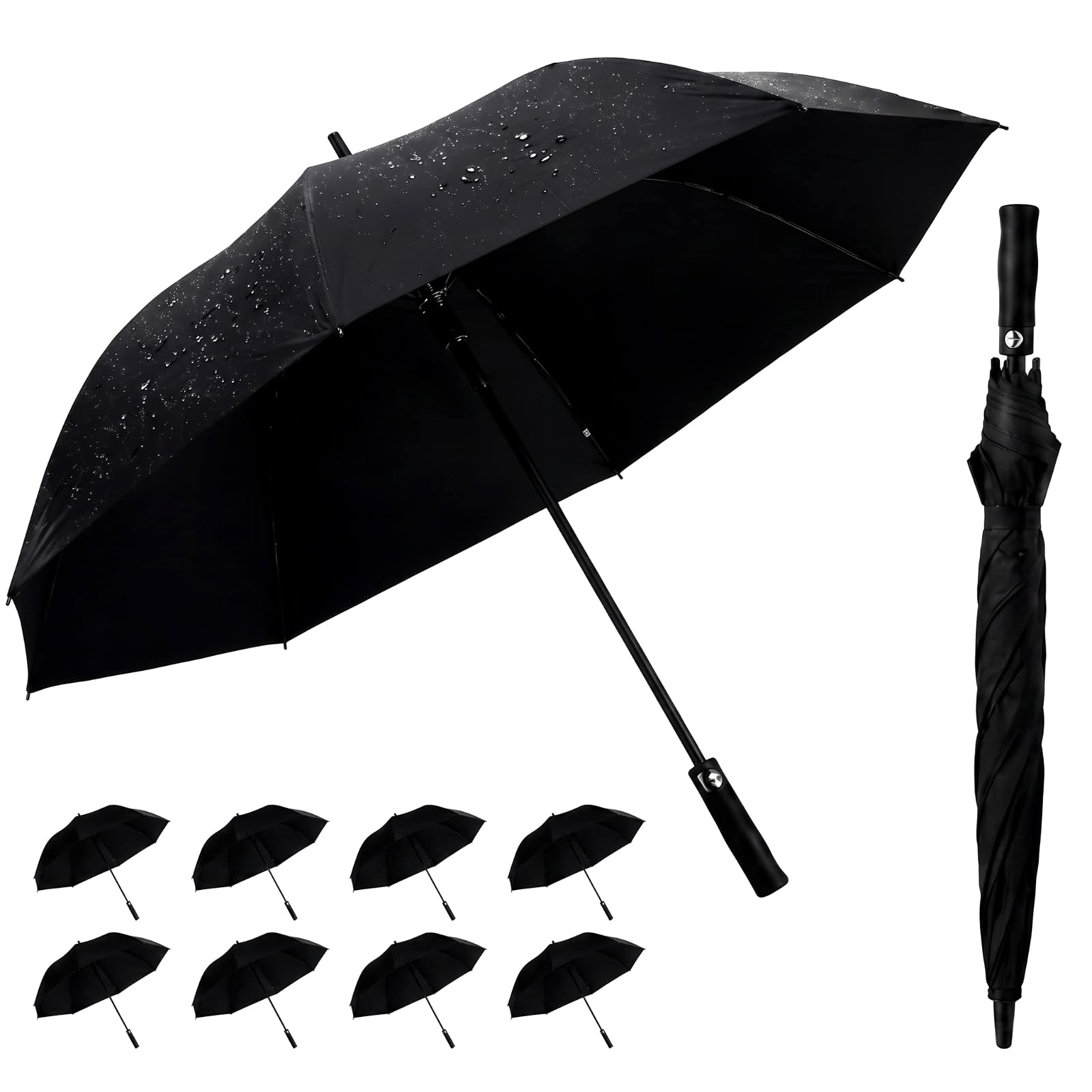 Weewooday Ombrelli Golf 120 cm Extra Large con Apertura Automatica Ombrello Sportivo Resistente al Vento Ombrelli da Pioggia Antivento con Protezione UV Impermeabile