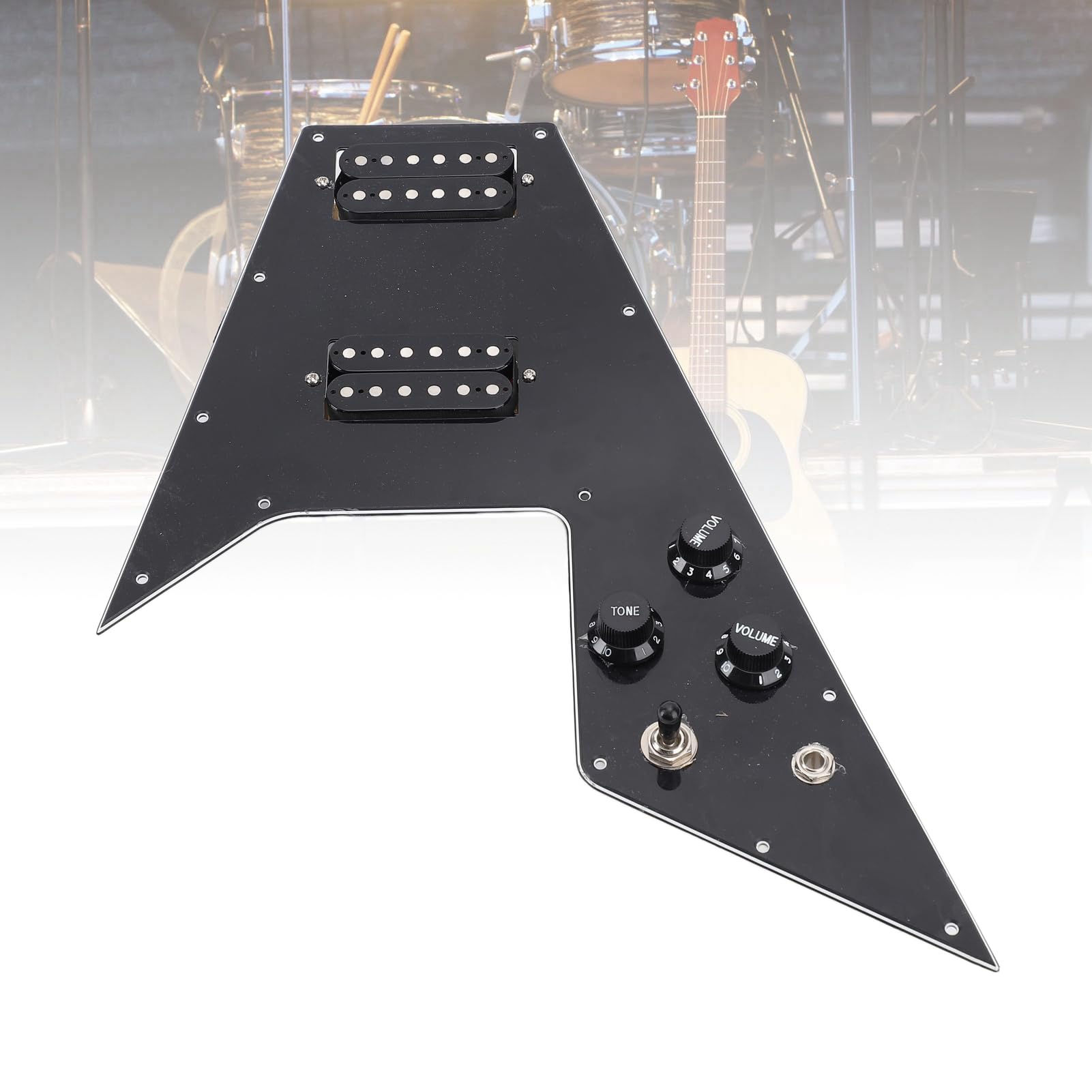 VGEBY Zestaw Maskownic z Obciążeniem Gitarowym, Zestaw Ceramicznych Przetworników Mini Humbucker z Załadowanymi Maskownicami, Przetworniki Przy Gryfie i środku, Wstępnie Okablowane