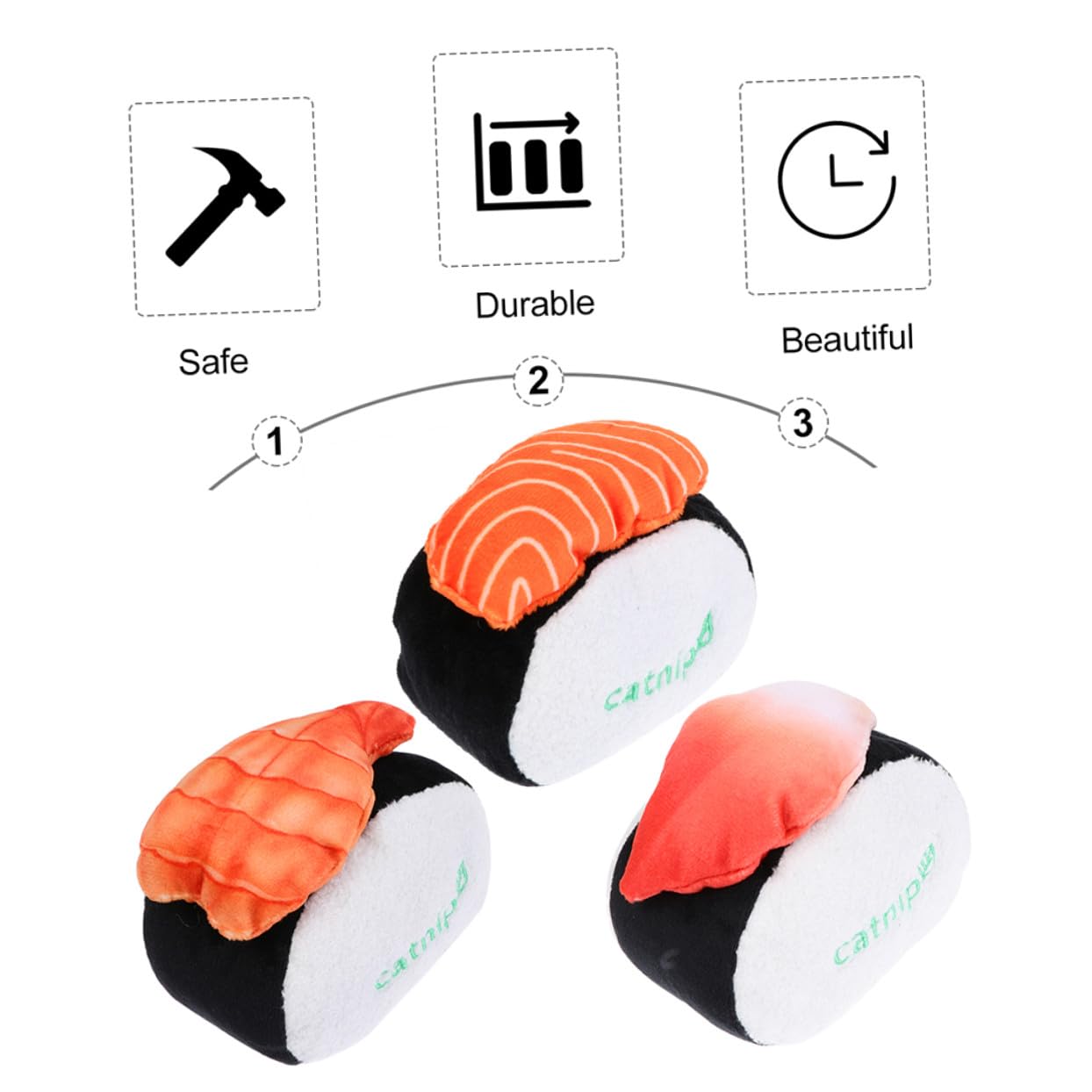 Supvox 9 Stück Katzen Sushi Spielzeug Plüsch Interaktives Katzenspielzeug Spielzeug Für Hunde Katzenminze Katzenspielzeug Sushi Katzenspielzeug Katzen Beißspielzeug Sushi