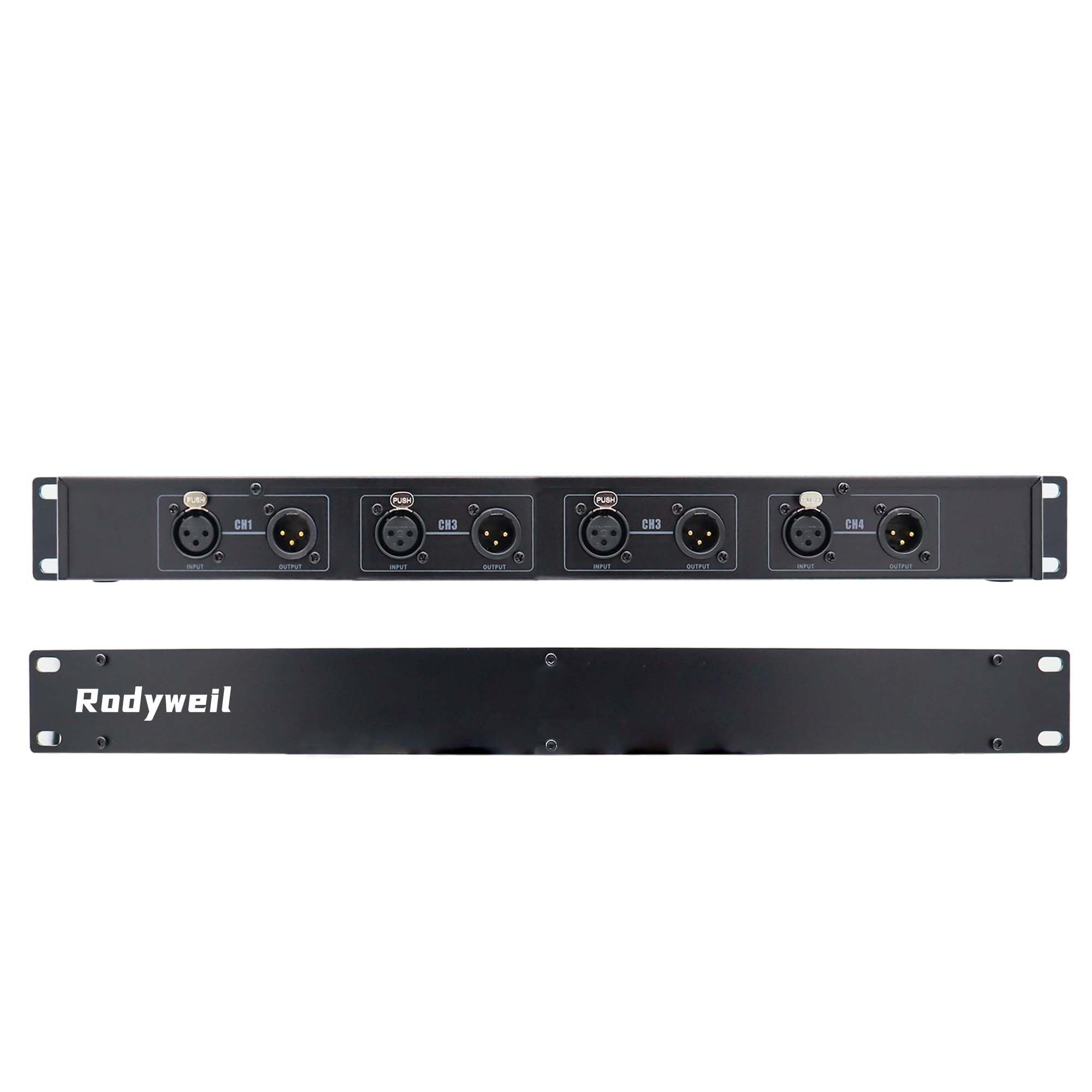 Microphone Preamp In Line Mic Booster for Podcasting Recording Live Streaming Home Studio (Four Channel)