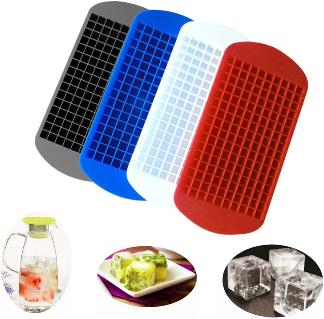 Mini Silicone Ice Cube Tray Random Color Ice for Fun Drinks Easy Release Cleaning for Tea Juice and Desserts Random Color