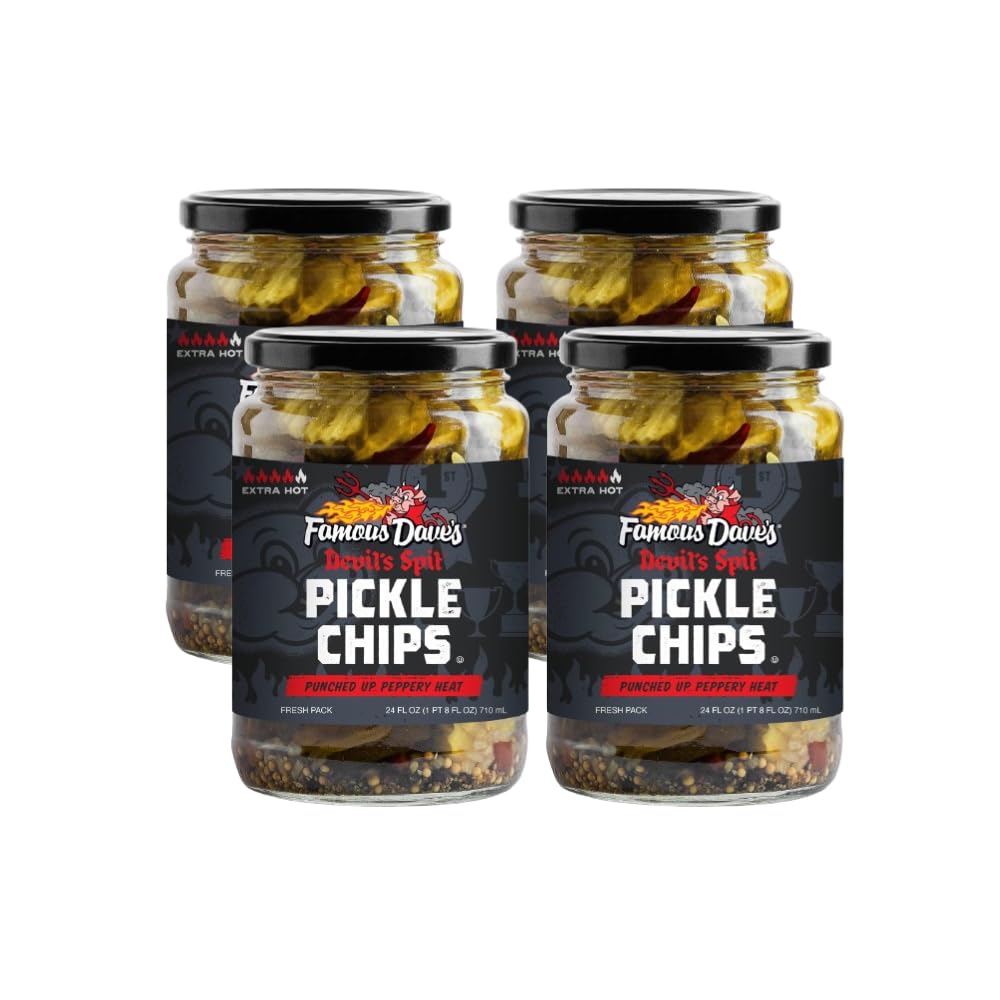 Famous Dave's 4 pck, Devil's Spit Pickle Chips (96 oz