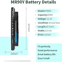 Vista 2 de DMKAOLLK Batería MR90Y de 65WH para Dell Inspiron 17 5000 Series 15 3521 3543 3421 3542 3537 5721 5537 i3531 17-3721 17-5748 17-5749 15-38 78 m5