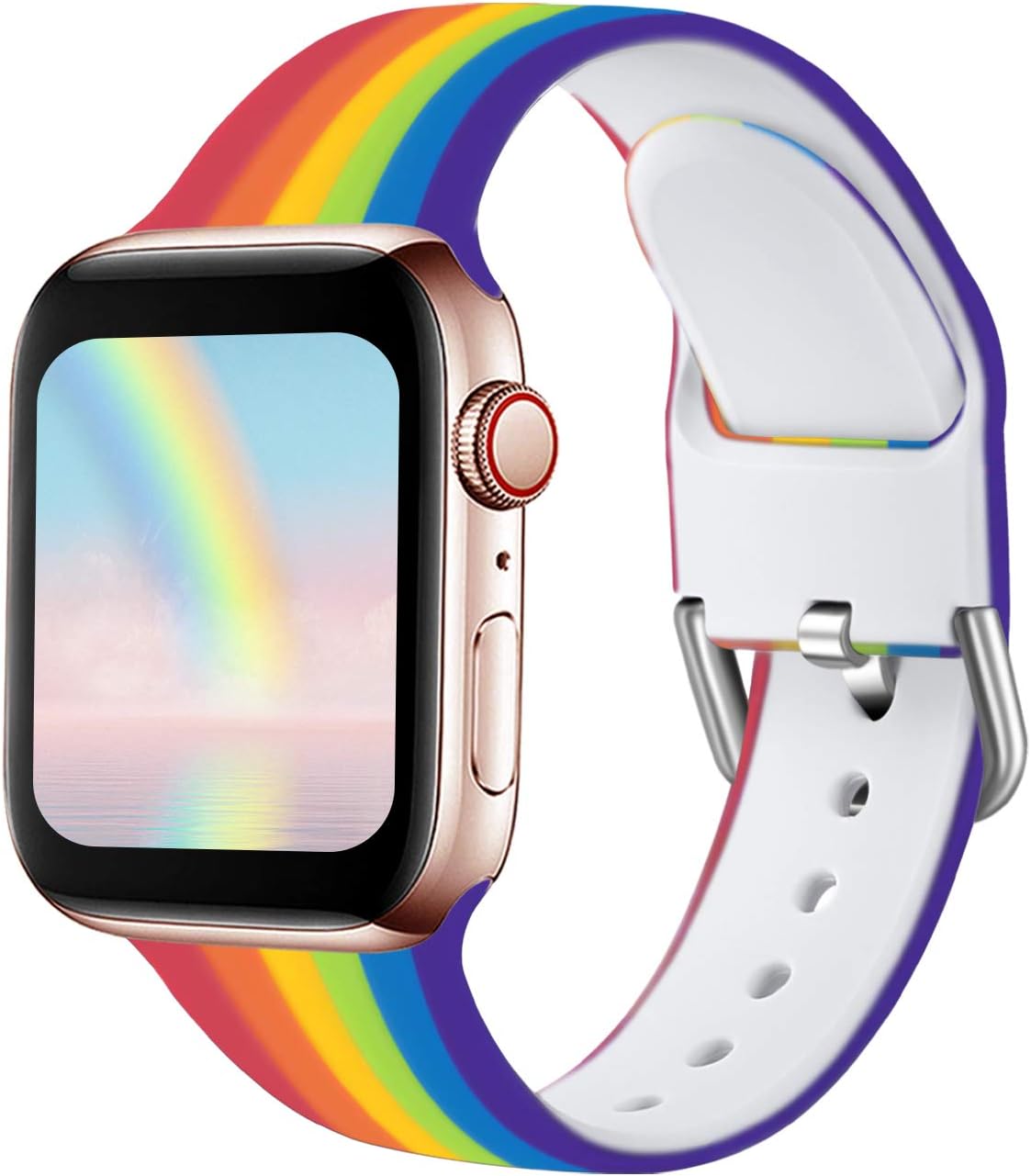 Ouwegaga Strap Compatible with Apple Watch Strap 38mm 40mm 41mm 42mm 44mm 45mm 49mm, Soft Silicone Classic Sport Wrist Bands Compatible with Apple Watch SE/iWatch Ultra 2 Series 9/8/7/6/5/4/3/2/1