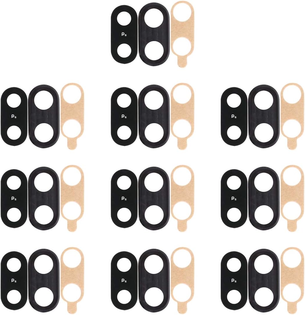 EasePoints Spare Part 10 PCS Back Camera Bezel with Lens Cover & Adhesive for Huawei Nova 3 (Black) Camera Replace (Color : Black)