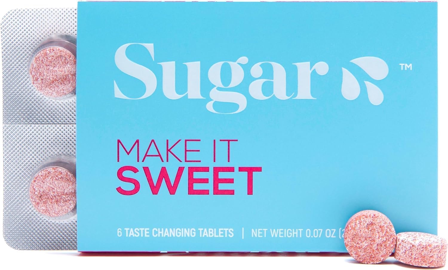 SUGAR SPLASH Taste Changing Tablets | Flavor Changing Tablets | Flavor Tripping Tablets That Make Everything Sweet (1 Pack of 6 Tablets)